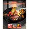 20 Inch Outdoor Chiminea Fireplace Black Iron Conical Chiminea with Grill
